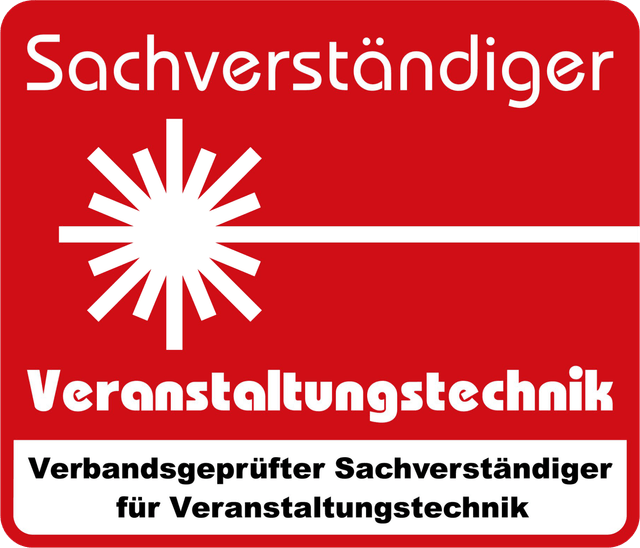 Logo: Verbandsgeprüfter Sachverständiger für Veranstaltungstechnik
